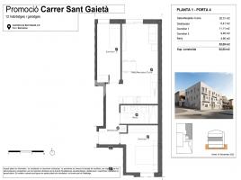 Flat, 63.00 m², new, Calle de Sant Gaietà, 2